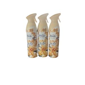 Lot of 3 New Febreze Air Mist Vanilla & Magnolia Room Spray Discontinued